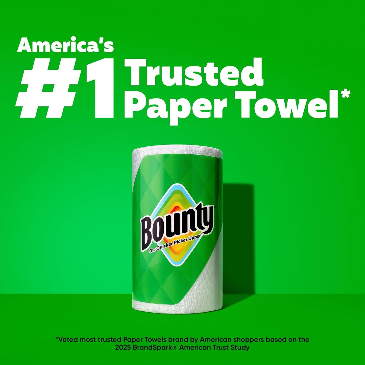 Bounty Paper Towels Quick Size, White, 16 Family Rolls = 40 Regular Rolls