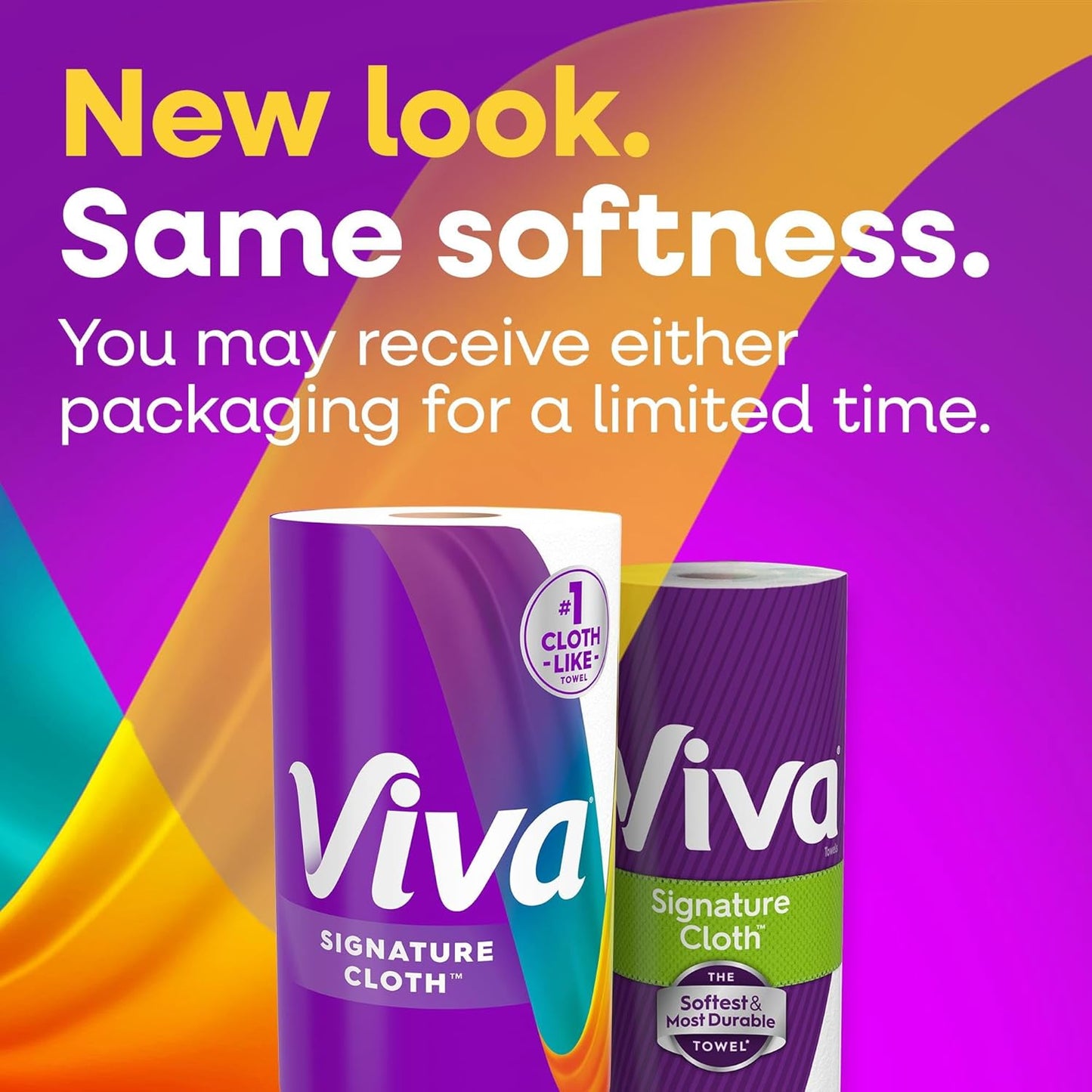 Viva Signature Cloth Paper Towels, Choose-A-Sheet Size, 3 Double Rolls, 86 Sheets per Roll (Packaging May Vary)