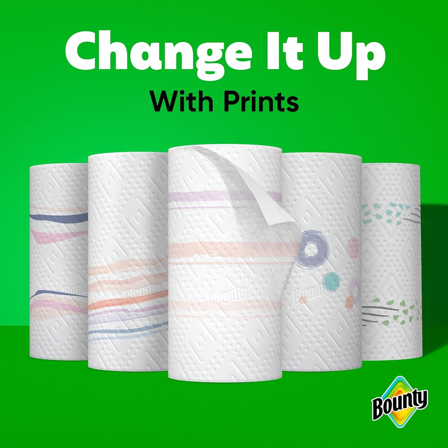 Bounty Select-A-Size Paper Towels, Prints, 2 Triple Rolls = 6 Regular Rolls