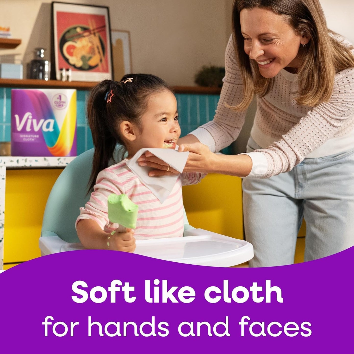 Viva Signature Cloth Paper Towels, Task Size, 16 Family Triple Rolls, 141 Sheets per Roll (Packaging May Vary)